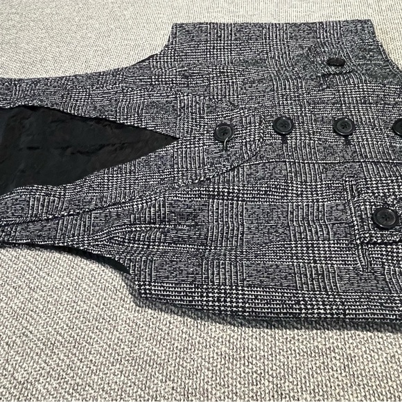 Michael Kors Women's Size 8 Black Tweed Lined Fitted Acrylic Blend Button - Picture 5 of 16